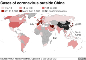 Healthy Map of world CoronaVirus for medicare beneficiaries